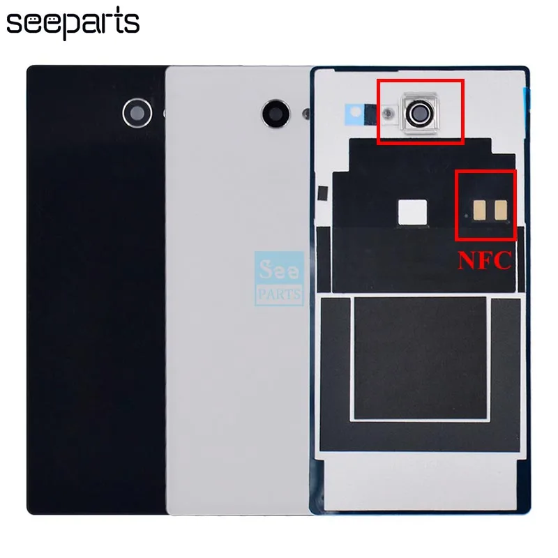 

For SONY Xperia M2 Aqua Back Battery Cover Rear Door Housing Case with NFC Replacement For SONY M2 Battery Cover Replacement