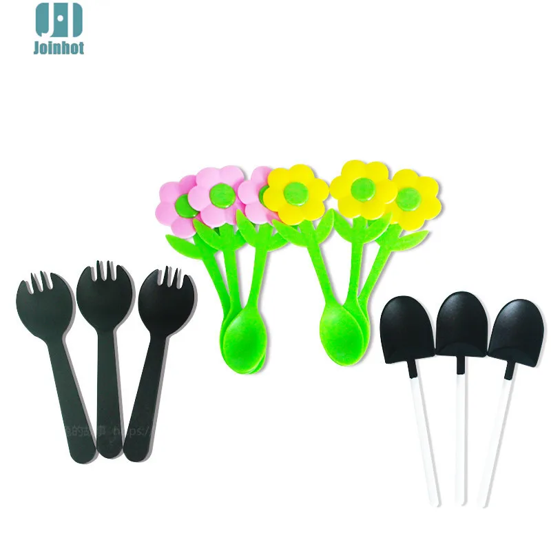 

12pcs/set DIY Cake Baking Utensils Pots Potted Cake Cup With Spoons Cover Flower Pot cake mold cake tools set