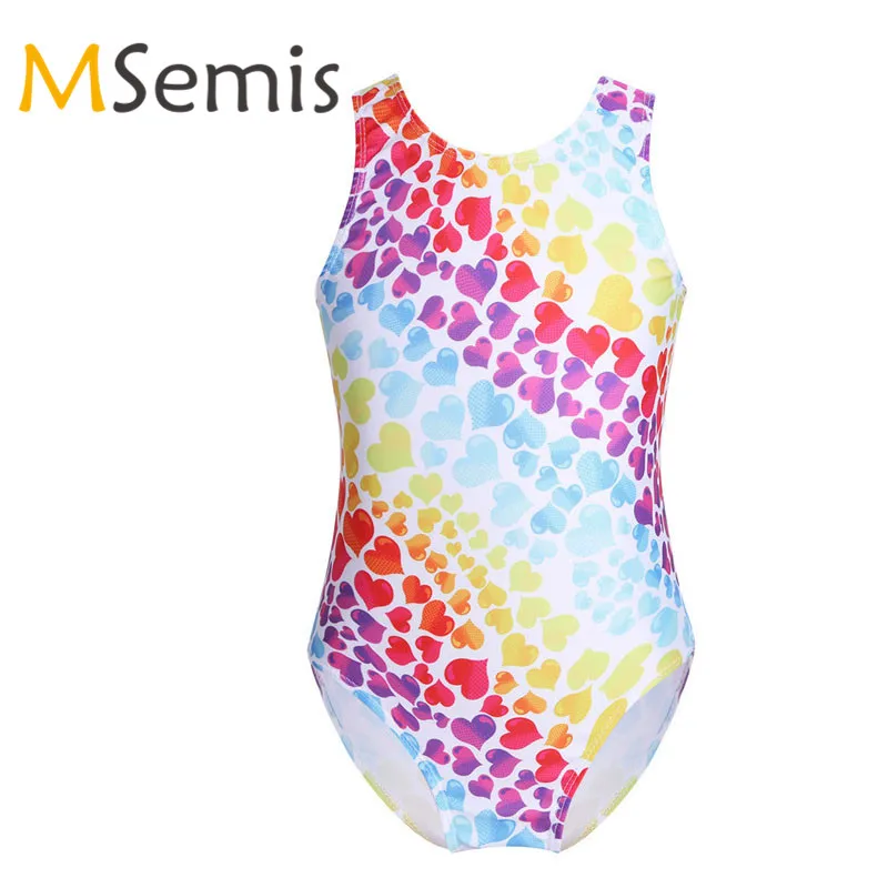 

Gymnastics Swimsuit for Kids Children's Swimsuit Girls Swimwear Leotard Gymnastics Leotard Jumpsuit Colorful Sweetheart Swimwear