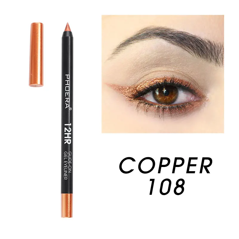 PHOERA 1PCS Eye Liner Pencil Waterproof Long-lasting Pigment White Color Eyeliner Pen Eye Cosmetics Makeup Tools maquiagem TSLM1