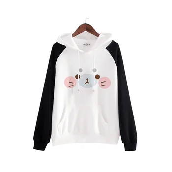 

High-Q Unisex Anime Cartoon Lovely seal pup Hooded Hoodie Student Casual Harajuku Hoodies Sweatshirts Pullover Jacket Coat