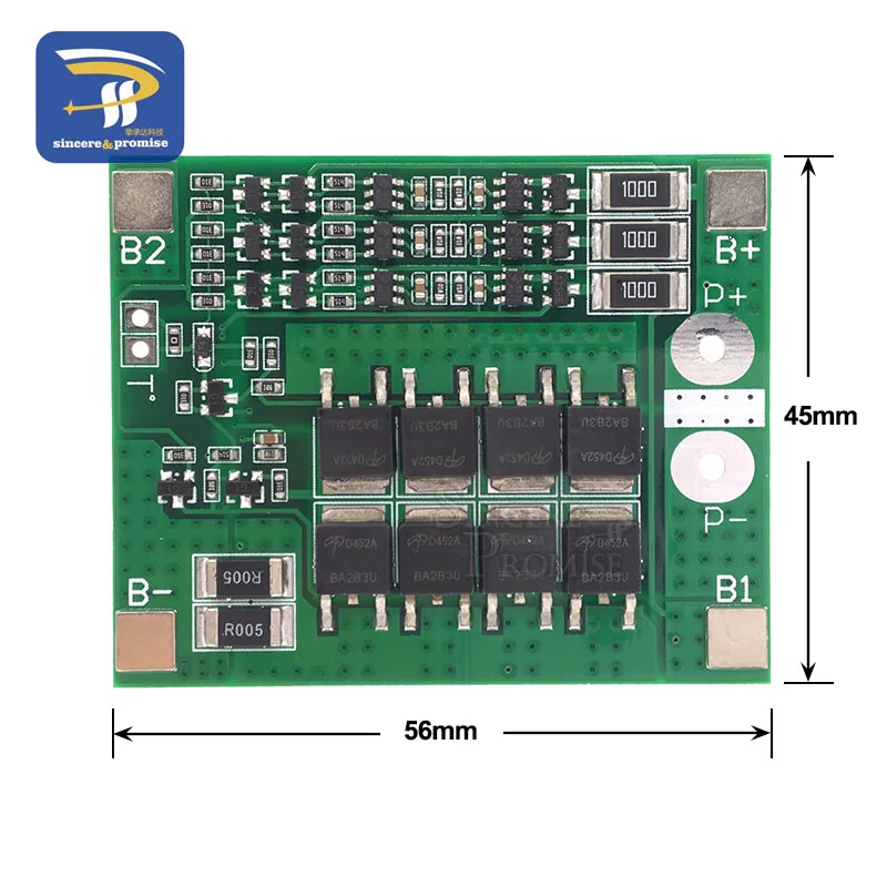 Защитная плата для аккумуляторов 3S 25A Li Ion 18650 BMS PCM bms pcm с балансиром модуля
