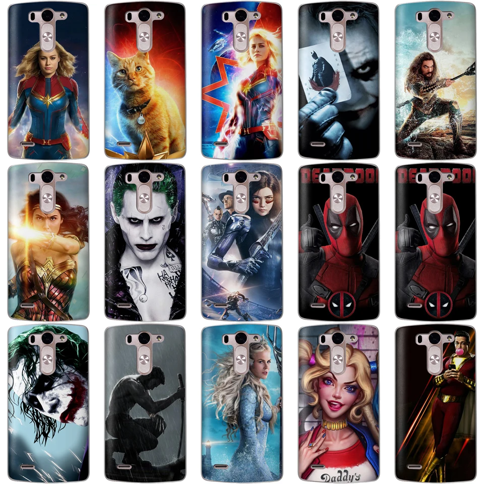 

Case For LG G6 G4 G5 Q8 Q6 K8 K7 K10 2017 X Power 2 Cat Captain Marvel iron Man Captain America Phone Cases Coque Fundas Etui