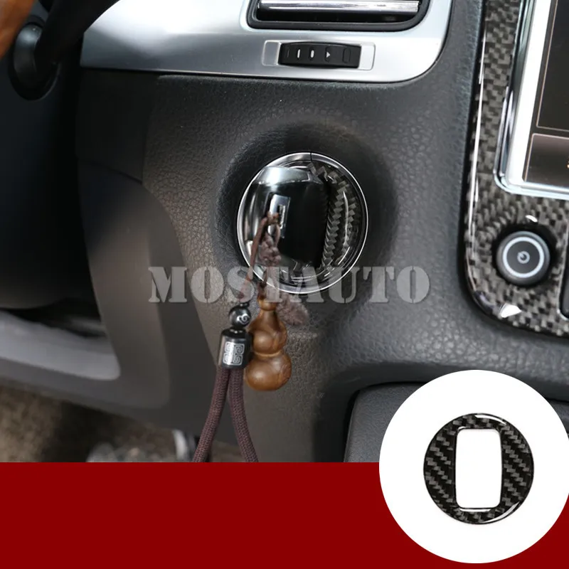 For VW Touareg Carbon Fiber Center Console Key Hole Frame Trim Cover 2011-2018 1pcs Car Accessories Interior Decor | Автомобили и