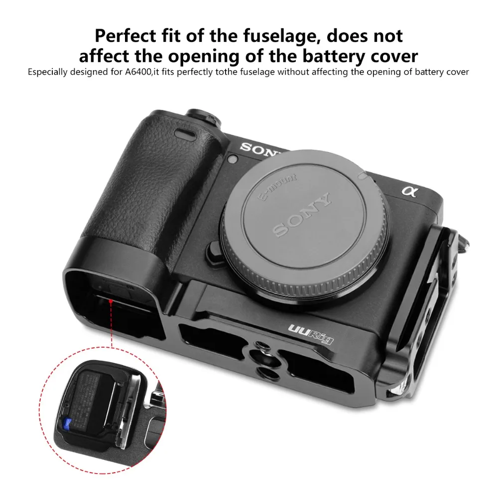 UURIG R006 для SONY A6400 6300 A6100 Vlog БЫСТРОРАЗЪЕМНАЯ L пластина Veritical держатель кронштейна