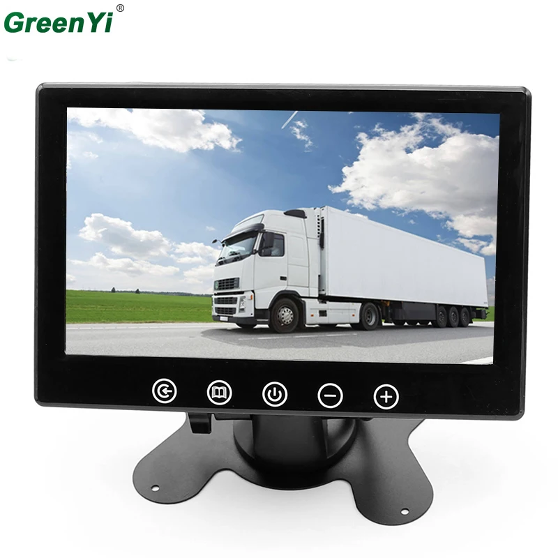 GreenYi 7 дюймов Автомобильный монитор TFT lcd 800*480 зеркальный монитор 2-канальный видео вход для заднего вида резервная камера заднего вида DVD VCD DC 12 В