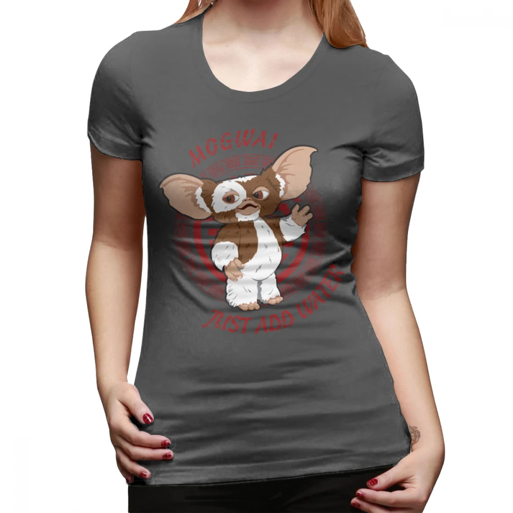 Mogwai Gremlins T-Shirt Gizmo T Shirt Oversized Trendy Women tshirt O Neck Red Short-Sleeve Cotton Printed Ladies Tee Shirt