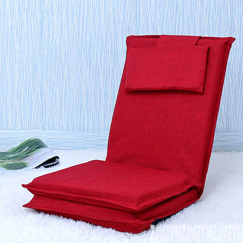 Складная удлиненная спинка ленивый диван Гостиная современный стул для татами Спальня простые домашние 5-Шестерни регулировки шезлонг - Цвет: E