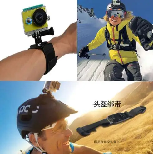 Para Gopro accesorios para ir pro hero 7 6 5 4 3 kit de 3 selfie palo para Eken h8r /funda para xiaomi yi EVA - 4