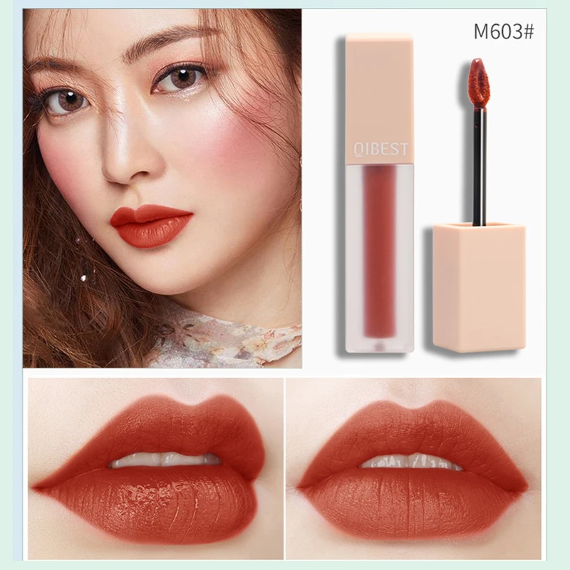 

QIBEST 5 Color Texture Liquid Lipstick Lasting Moisturizing Matte Velvet Sweet Lip Glaze Lip Gloss Creamy Lips Makeup Tint TSLM2