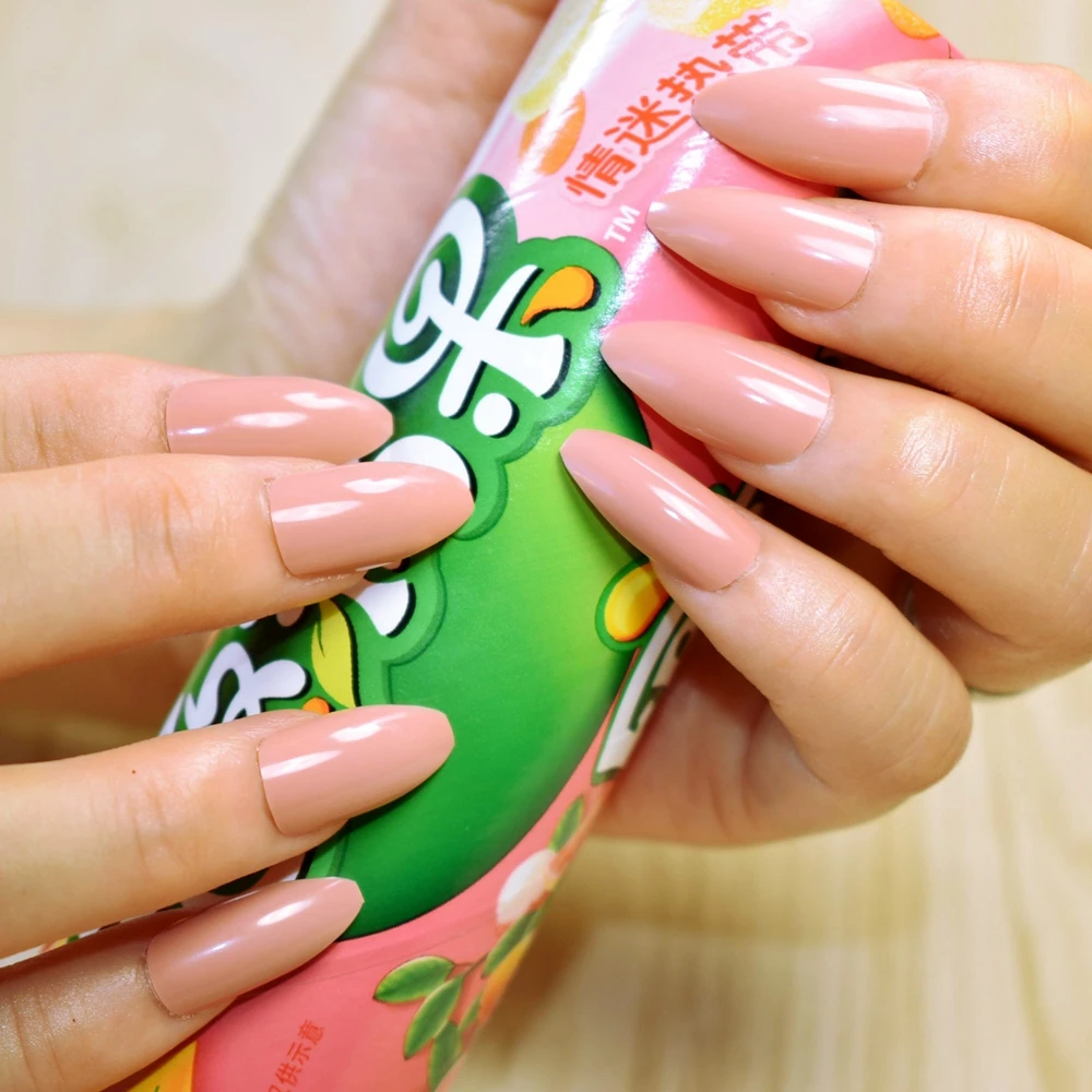 Conjuntos de Doces Roxo Verde Rosa Quente Vermelho Stiletto Ponto Forma Unhas Falsas Cobertura Completa Artificial Falso Unha Fuax Ongles 8 Cor Uva 6 8 conjuntos de doces cor uva roxo