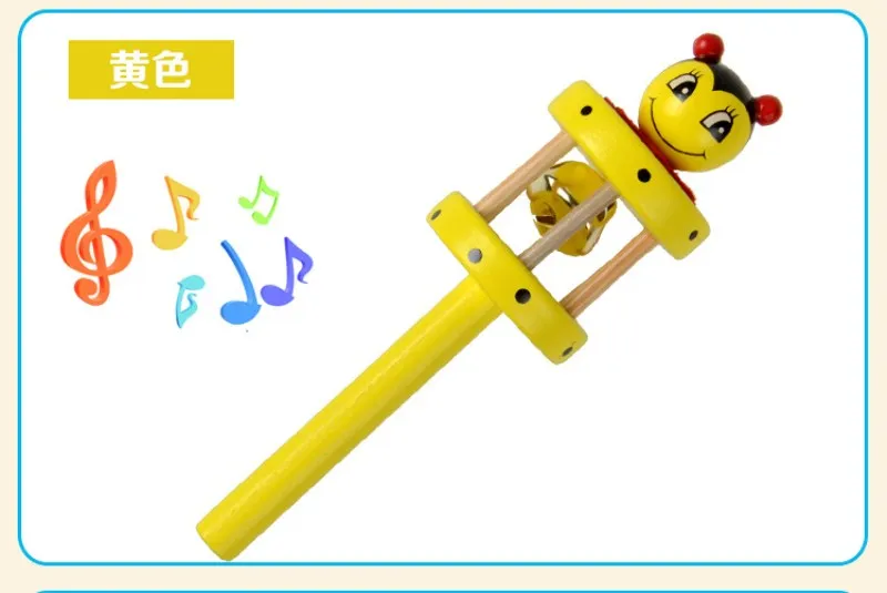 Детская деревянная игрушка погремушка с колокольчиком, песочный молоток, maracas, труба, кастанеты, Ударные музыкальные инструменты, развивающие игрушки для детей