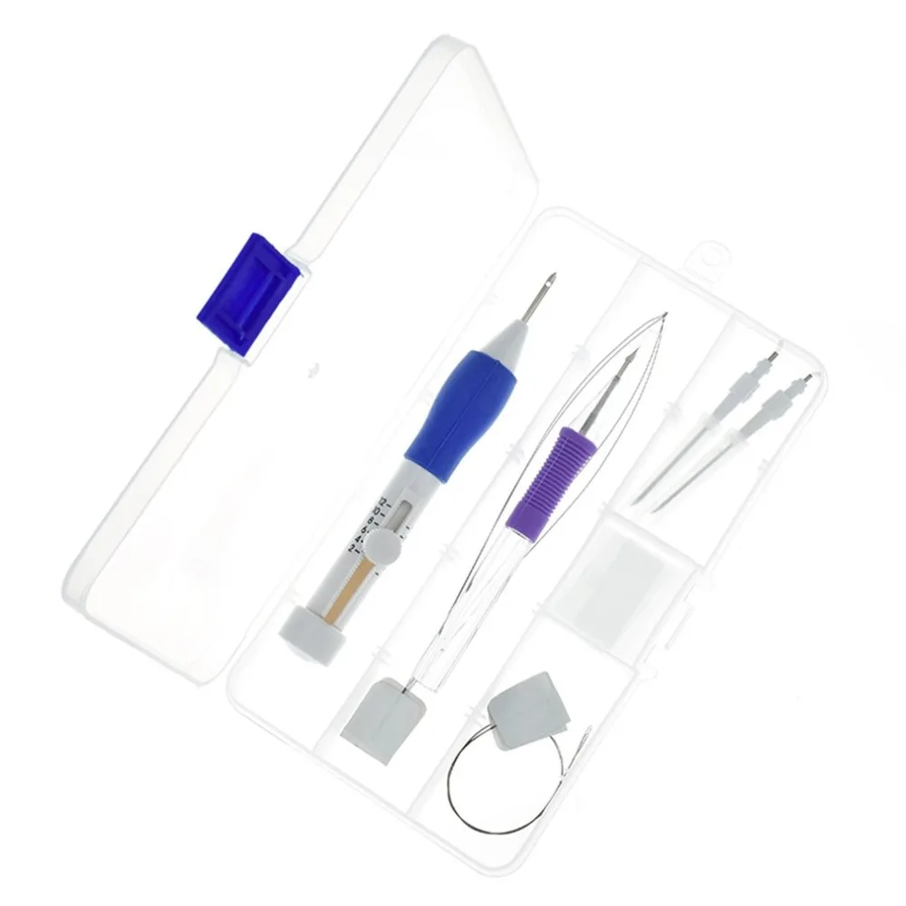 

Russian Embroidery Tool Sets Pen Punch Needles Sewing Accessories With Storage Box