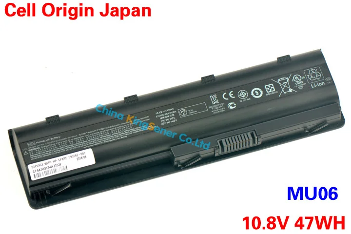 Japanese Cell Original New Laptop Battery for HP Pavilion G4 G6 G7 CQ42 CQ32 G42 CQ43 G32 DV6 DM4 G72 593562-001 MU06 10.8V 47WH