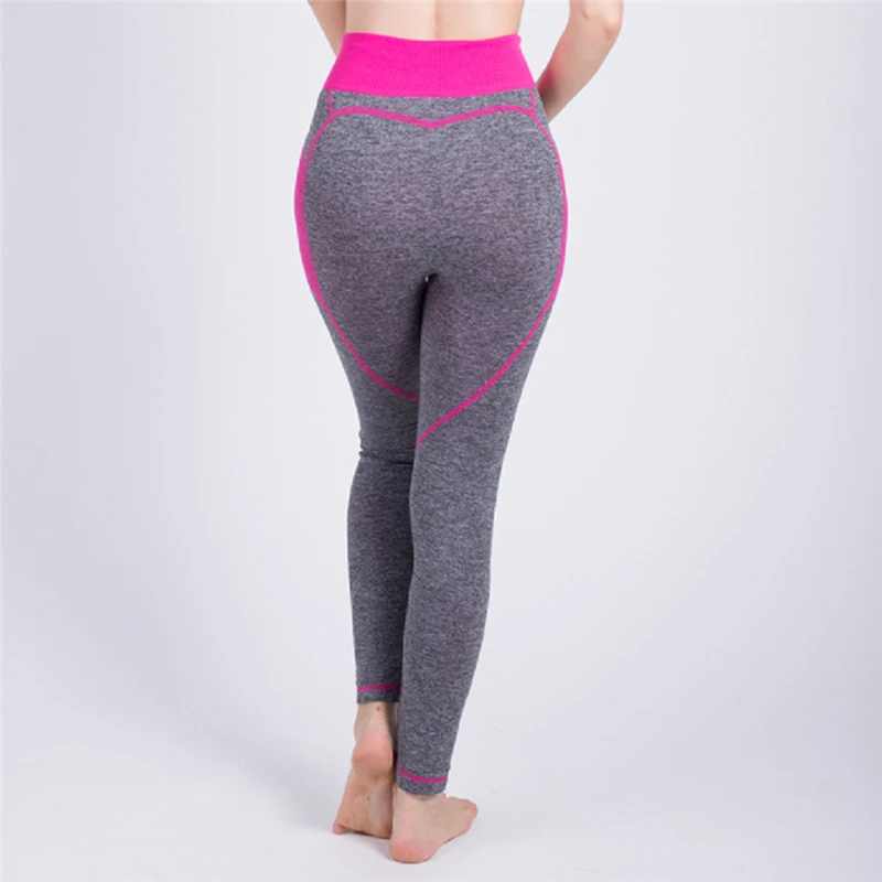 

2018 Sexy Women Yoga Pants Heart-Shaped Seamless High Waist Stretch Skinny Gym Fitness Running Athletic Sportswear Leggings