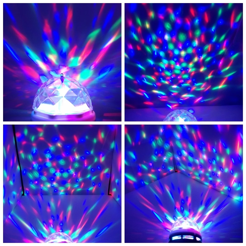 E27 3 Вт AC85 260 в цвет Автоматическое вращение RGB светодиодные лампы сценическая