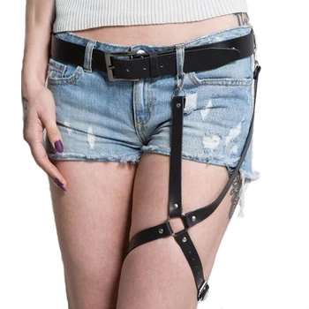 

New Vintage women Sexy PU Leather belts Body Leg Bondage Cage Punk Sculpting Harness Waist Belt Straps Suspenders Accessories