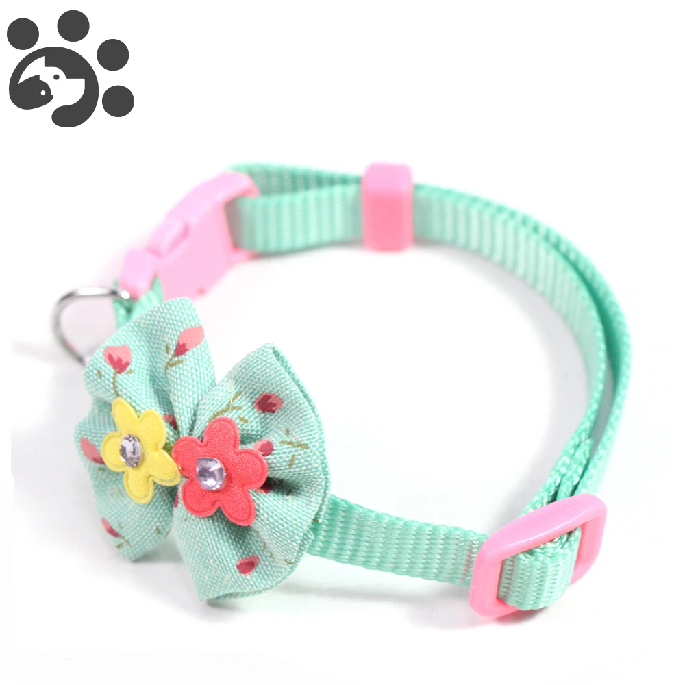 

Nylon Small Dog Puppy Collar for Cat Kitten Pet Breakaway Nylon Necklace Cat Collars Flower Breakaway Cat Pets Supplies MP0030