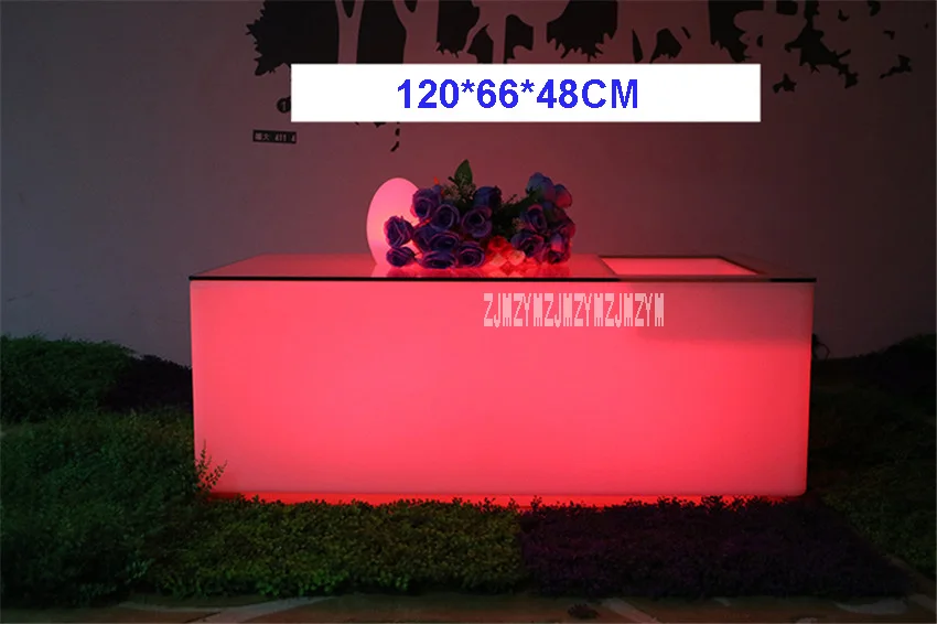 Creative Colorful Waterproof LED Bar Table Modern Coffee Tables 16-Color Led Light Home Decoration Table With Remote Controller