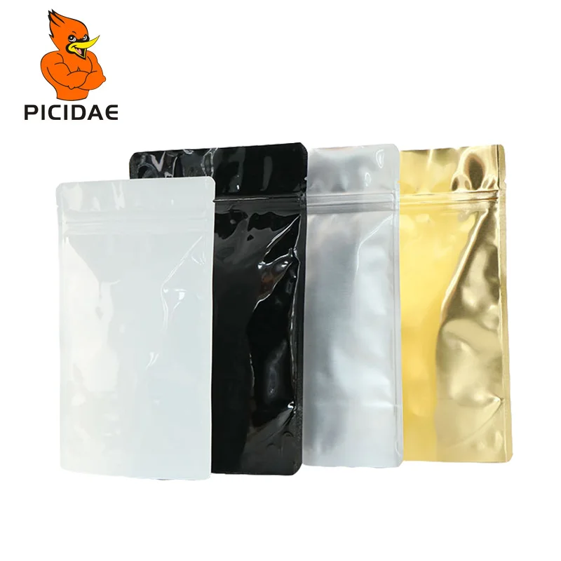 

Zipper Black Print Frosted Window Stand lock Aluminum Foil Bag Food Packaging Dried Meat Fruit Snack Milk Tea Candy Nut Coffee