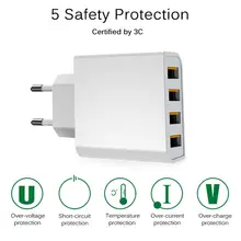 1 шт. хит продаж USB зарядное устройство 4 порта быстрая зарядка 3.4A