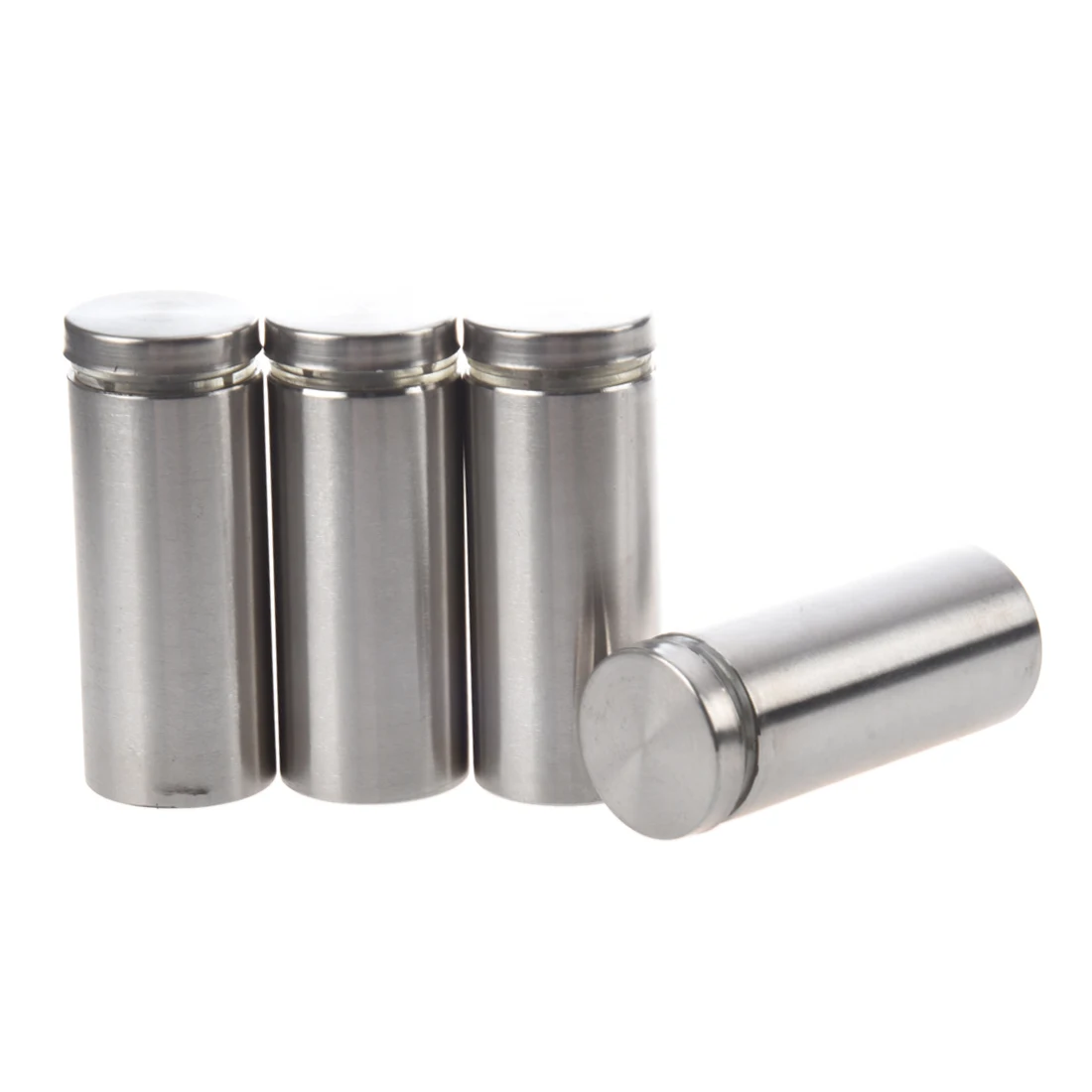 

4 Pcs 25mm x 60mm Silver Tone Railing Standoff Clamp Hardware for Advertising