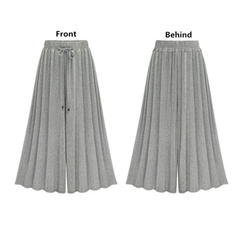 Plus-Size-Women-Pants-Summer-Streetwear-High-Waist-Loose-Wide-Leg-Pants-Cotton-Modal-Elastic-Waist (3)