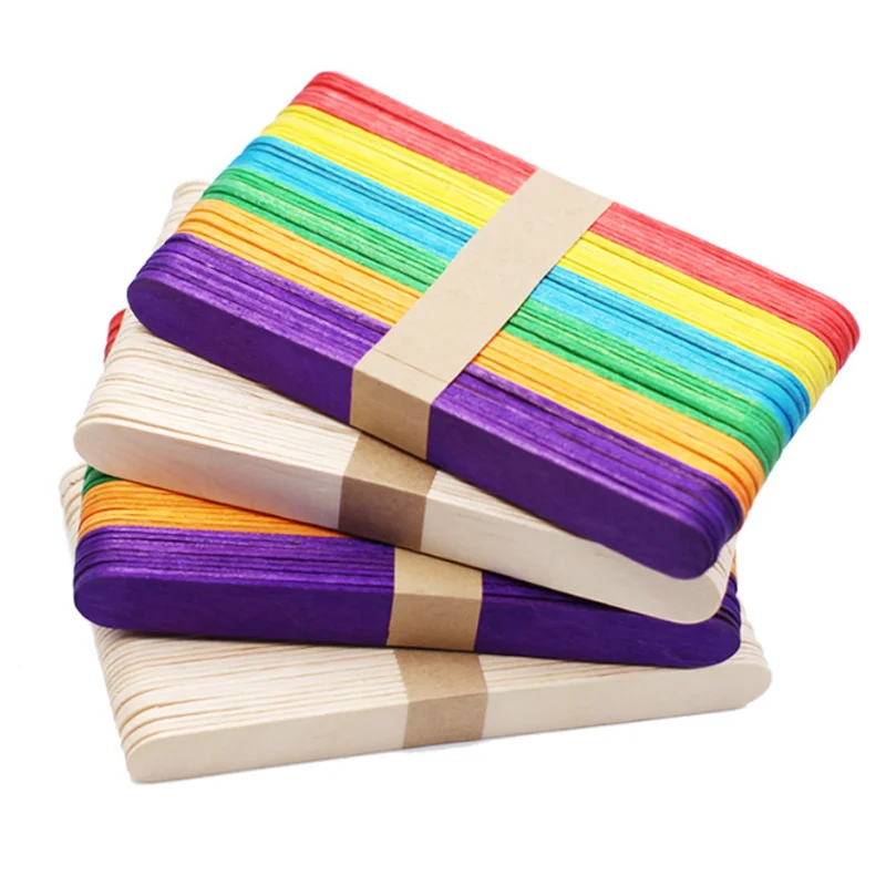 

1 Pack Educational Popsicle Colorfor Ice Cream Stick Color Sticks Kindergarten Manual DIY Puzzle Toy Material Toys for Kids