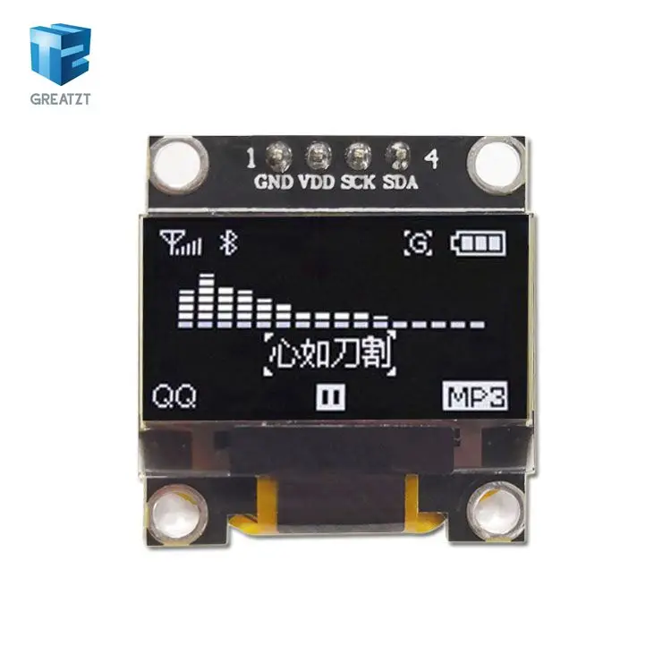 0,96 дюймовый OLED 4PIN 7PIN IIC Серийный белый дисплей модуль 128X64 IEC SSD1306 12864 плата с ЖК-экраном для Arduino - Цвет: Biue Black