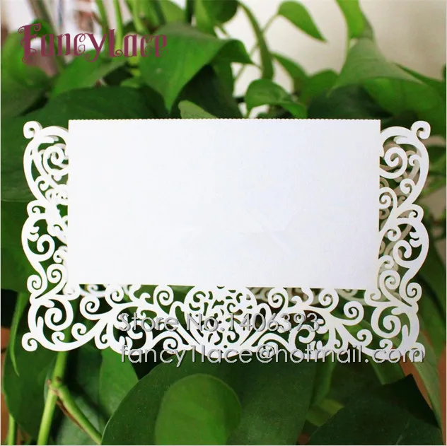 Free Shipping Laser Cut Paper Place Card Wedding Table Card Holder For Party Decor Table Number