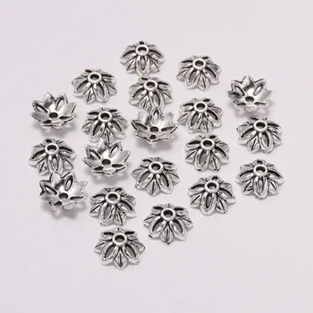 

20pcs/Lot 10mm 8 Petals Tibetan Hollow Out Flower Loose Sparer Torus End Bead Caps For Needlework Diy Accessories