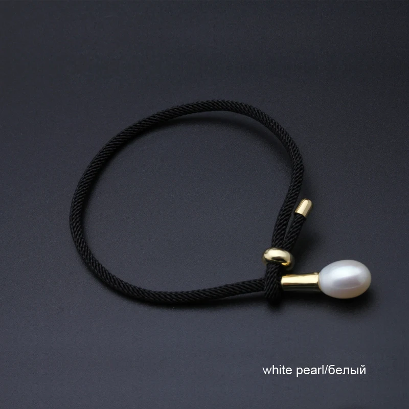 Модный 925 пробы Серебряный браслет для женщин, Регулируемый мужской браслет с жемчугом, подарок на день рождения