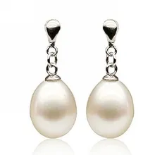 Серьги-гвоздики из пресноводного жемчуга Серьги с природным жемчугом натуральный большой размер жемчужные серьги для женщины леди женская