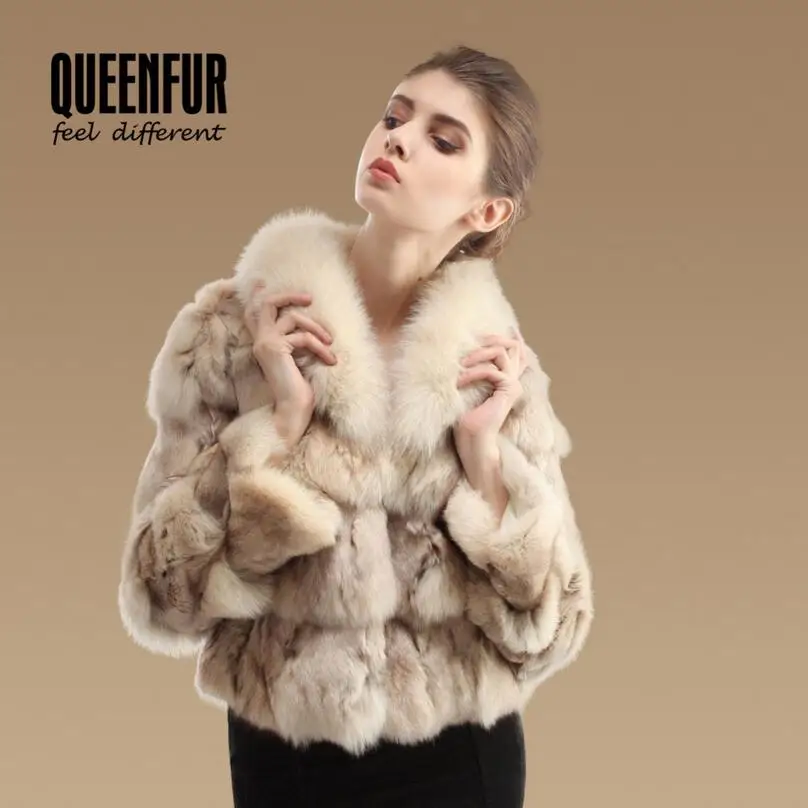 Buy QUEENFUR New Real Fox Fur Coat For Women Genuine