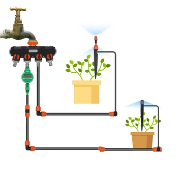 

4 Way Hose Splitter Garden Hose Splitter Connector Heavy Duty Fitting Drip Irrigation Lawn Watering Garden Supplies EU US Plug