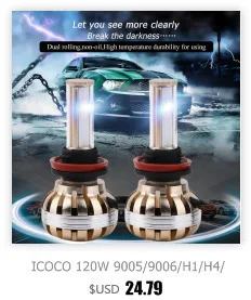 Супер яркий 100 Вт 1000LM XBD H11 Светодиодный противотуманный светильник, автомобильный головной светильник, автомобильный боковой клиновидный задний светильник, лампа