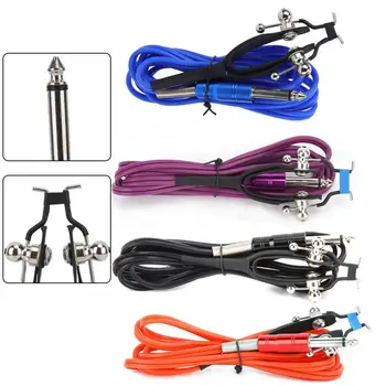 

4 Colors 1.8m Tattoo Power Supply Silicone Clip Cord Tattoo Hook Line for Tattoo Machine