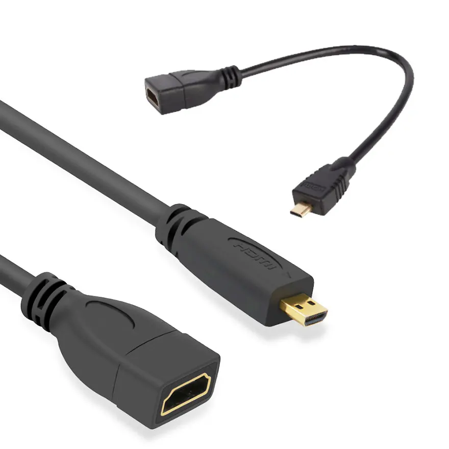 

HDMI Cables 1080P Micro HDMI to HDMI Male Adapter Converter High Speed Adapter Cable For Tablet PC TV Mobile Phone HDTV PS3 XBOX
