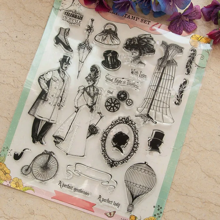 

scrapbook DIY celibrate in style A4 ACRYLIC VINTAGE clear STAMPS FOR PHOTO timbri SCRAPBOOKING stamp