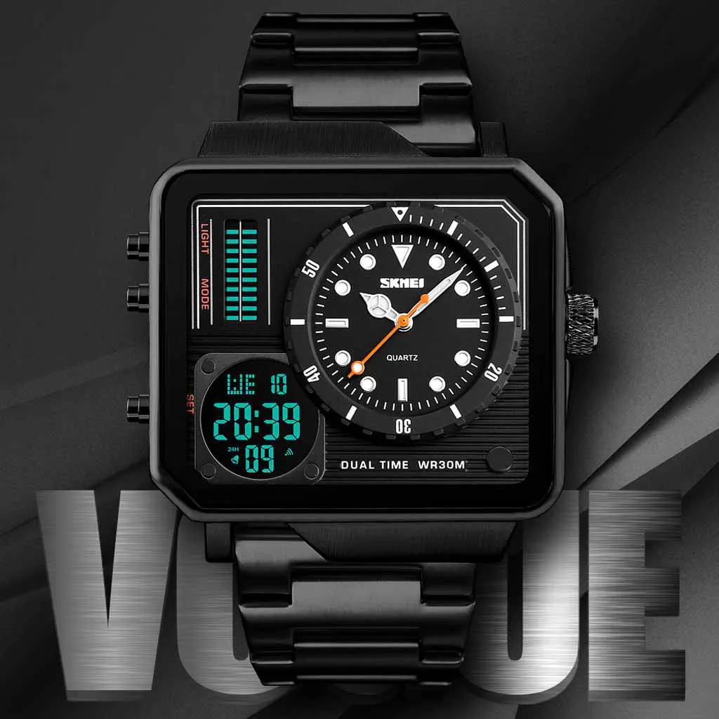 

ISHOWTIENDA Watch Men Luxury NEW Men's Waterproof Multi Function Sports Watch Square Fashion Electronic Watch High Quality 2019