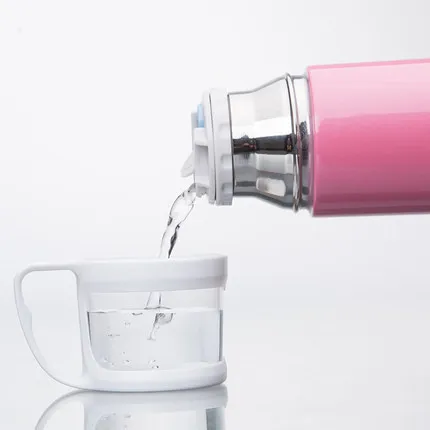 

New Transparent Lid Mug Stainless Steel Cup Double Vacuum Creativity Protable Thermo Bottle