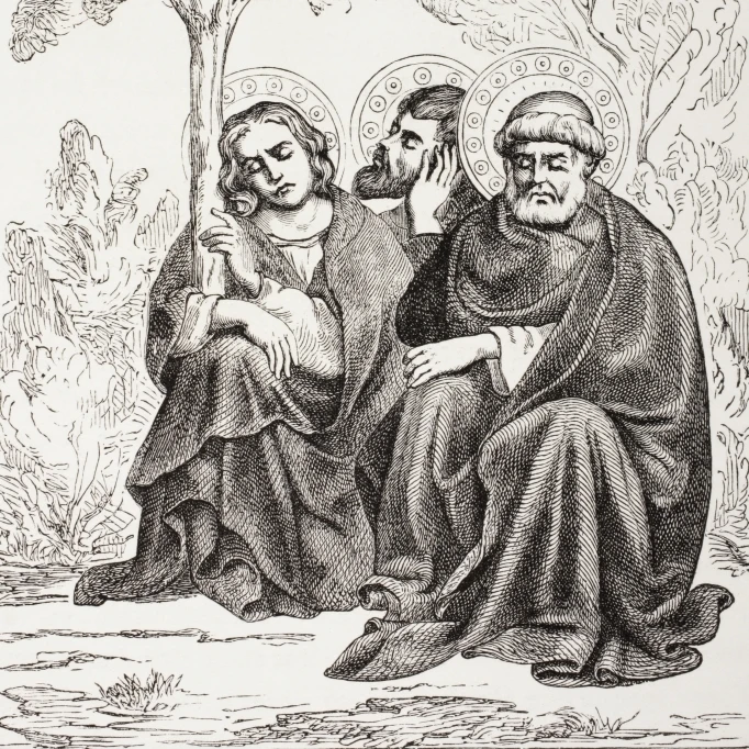 The Apostles In The Garden Of Gethsemane After A 14Th Century Fresco Attributed To Barna De Siena From Les Artes Au Mo 2