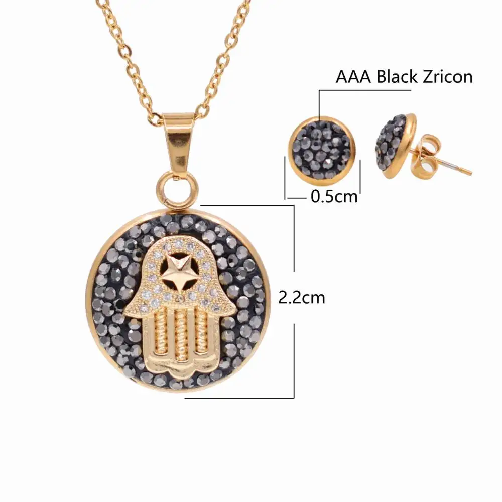 Yoomuna горячая Распродажа золотого цвета модные ювелирные наборы кубический циркон эффектное ожерелье и серьги Свадебные украшения для женщин подарок - Окраска металла: Gold
