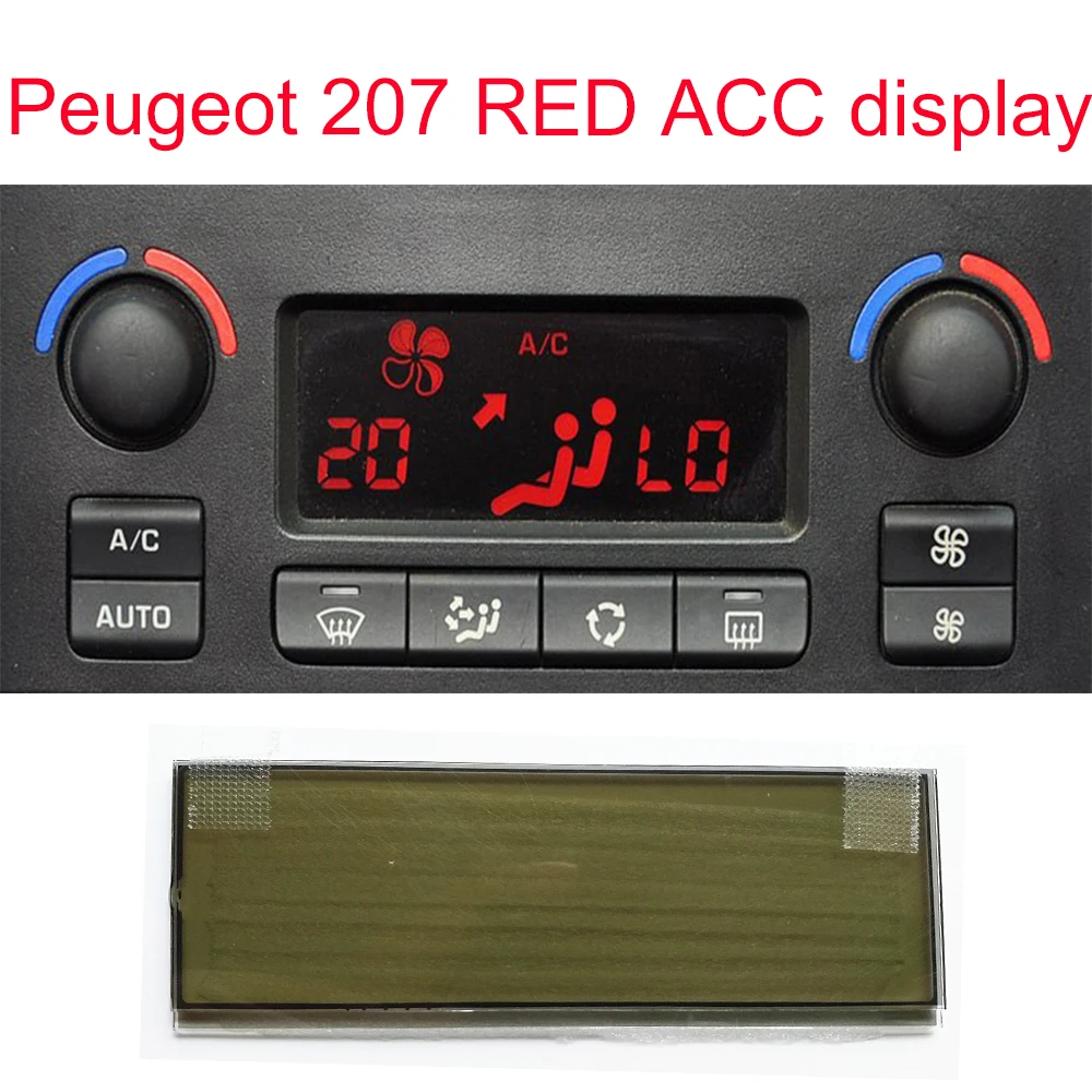 Автомобильный экран монитора ACC для Peugeot 207 с красным светодиодным