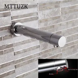 Mttuzk хром латунный настенный держатель для туалета, DC6V Батарея Мощность интегрированный Тип Автоматический Бесконтактный сенсорный