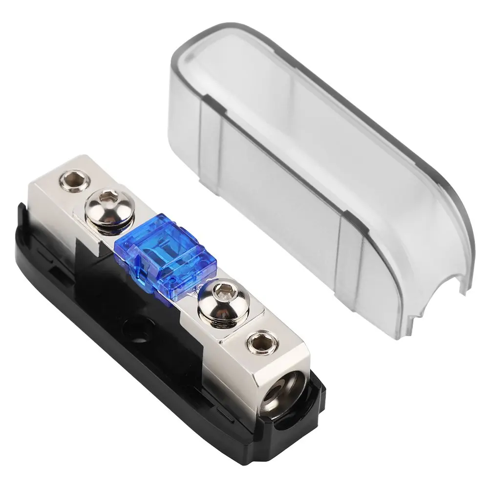 

Car Stereo Fuse Holder, Auto Agu Audio Fuse Box Power Distribution Block 4Ga In 4Ga Out,Single way