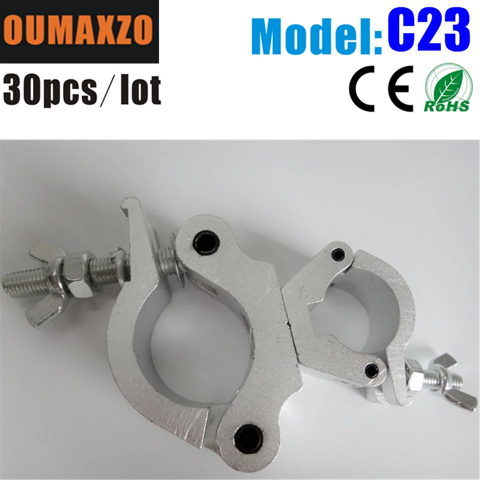 30pcs/lot Heavy Duty 150kg Quick Rig Aluminum Truss Clamp C Clamp