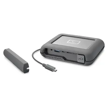 

LaCie DJI Copilot BOSS LACSTGU2000400 Computer-Free in-Field Direct Backup 2TB Rugged Hard Drive and Power Bank with SD Reader