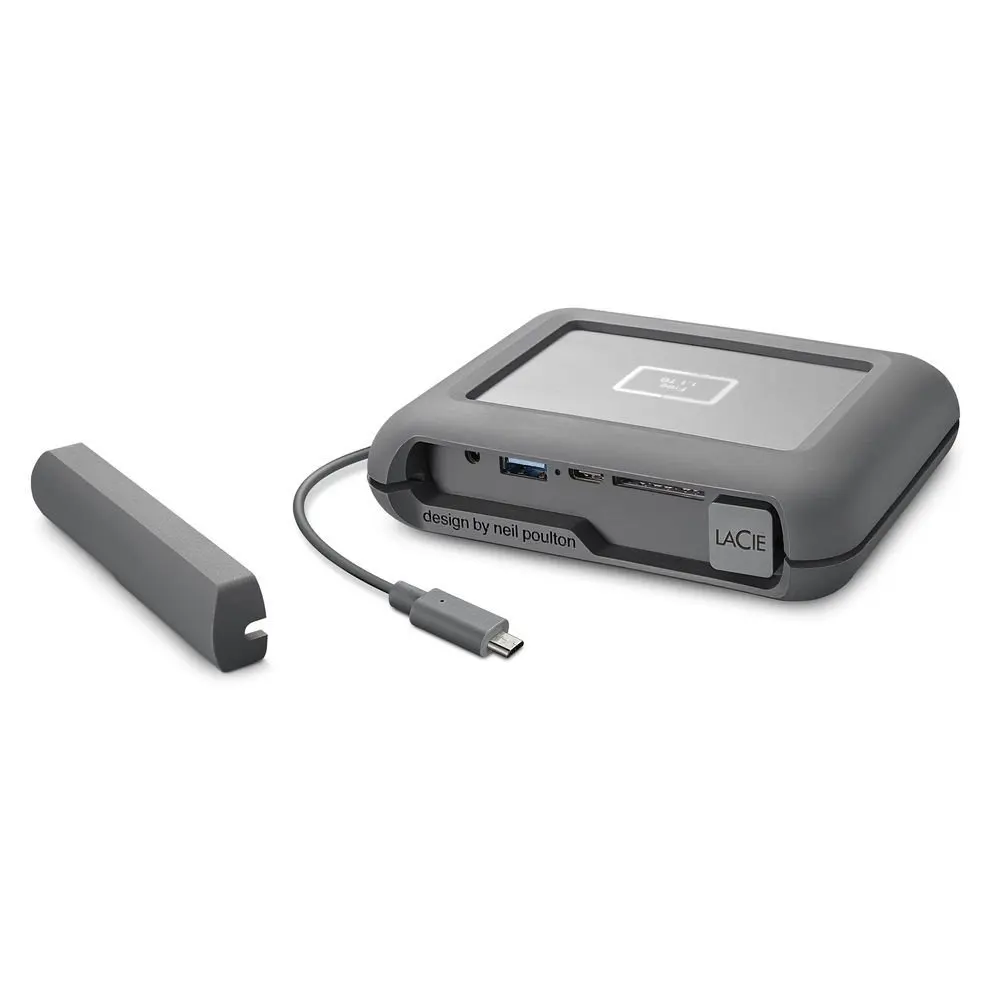 LaCie DJI Copilot BOSS LACSTGU2000400 Computer-Free in-Field Direct Backup 2TB Rugged Hard Drive an