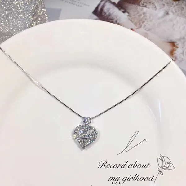 

Designer Fashion 925 Sterling Silver Jewelry 3A Cubic Zirconia Party Necklace